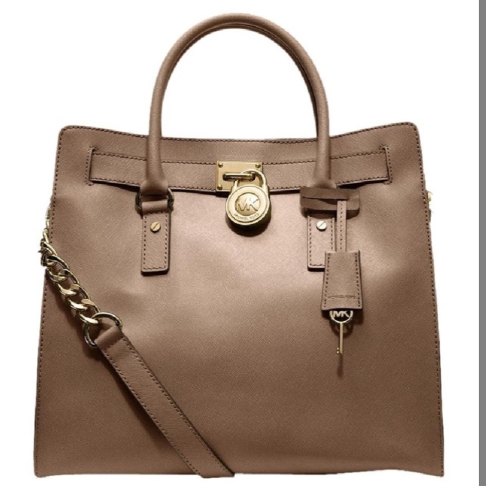 Michael Kors Hamilton Large Saffiano Dark Dunes